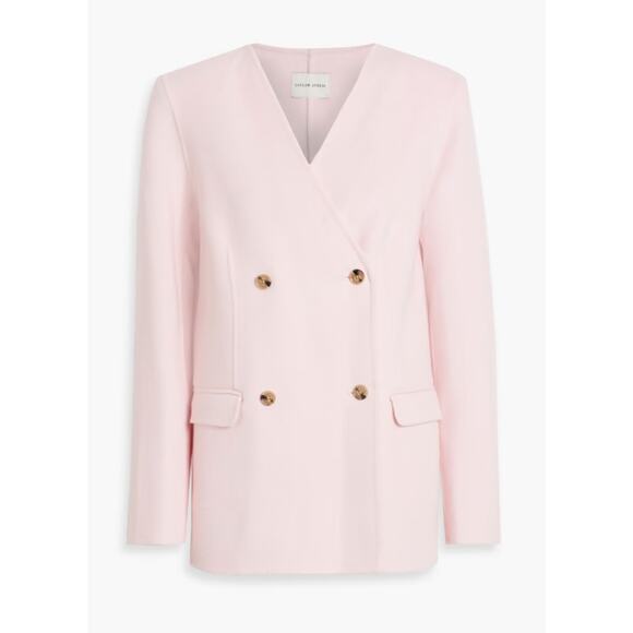 Loulou Studio 'Movas' Pink Double-Breasted Wool Cashmere-Blend Blazer Size XS - Picture 1 of 4